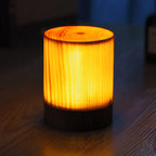 Table Lamp Rechargeable Touch Dimmer Wood Grain