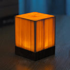 Table Lamp Rechargeable Touch Dimmer Wood Grain
