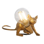 Table Lamp Resin LED Mouse Figurine