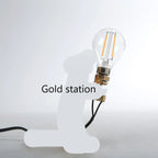 Table Lamp Resin LED Mouse Figurine