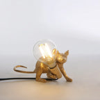 Table Lamp Resin LED Mouse Figurine