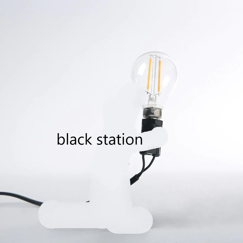 Table Lamp Resin LED Mouse Figurine