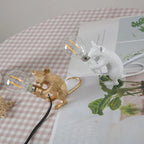 Table Lamp Resin LED Mouse Figurine