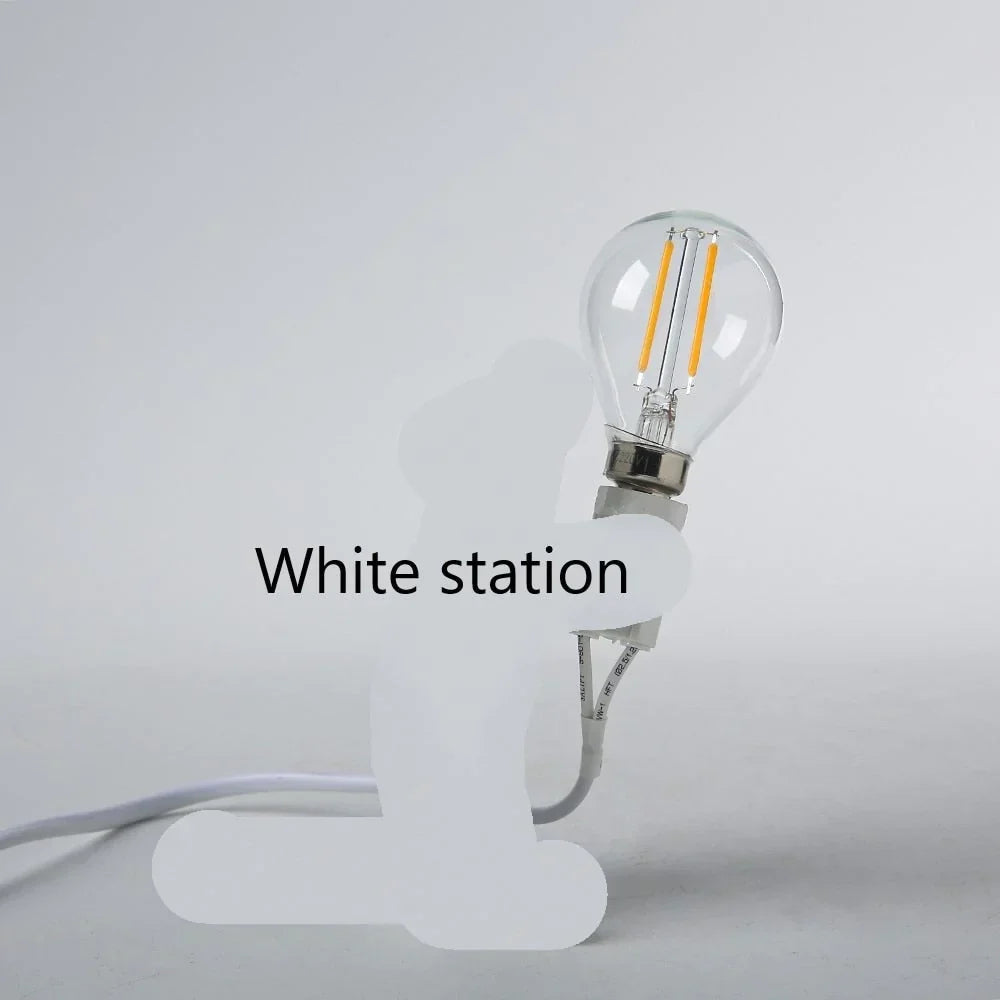 Table Lamp Resin LED Mouse Figurine