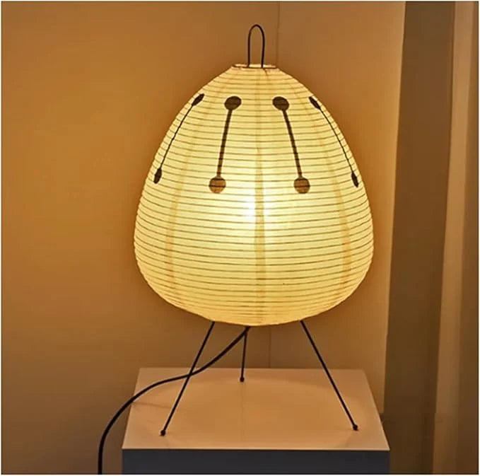 Table Lamp Rice Paper Shade & Iron Base
