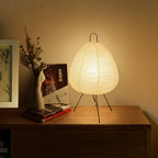 Table Lamp Rice Paper Shade & Iron Base