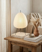 Table Lamp Rice Paper Shade & Three Light Settings