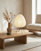 Table Lamp Rice Paper Shade & Three Light Settings