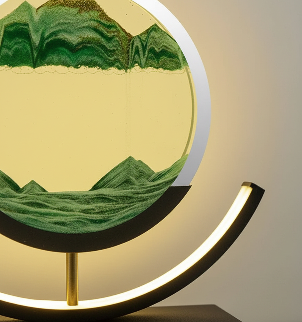 Table Lamp Sand Landscape Calming Glow