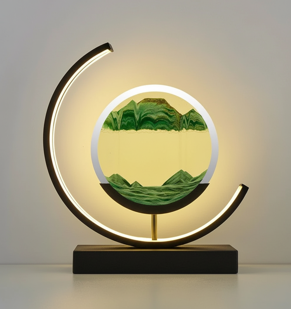 Table Lamp Sand Landscape Calming Glow