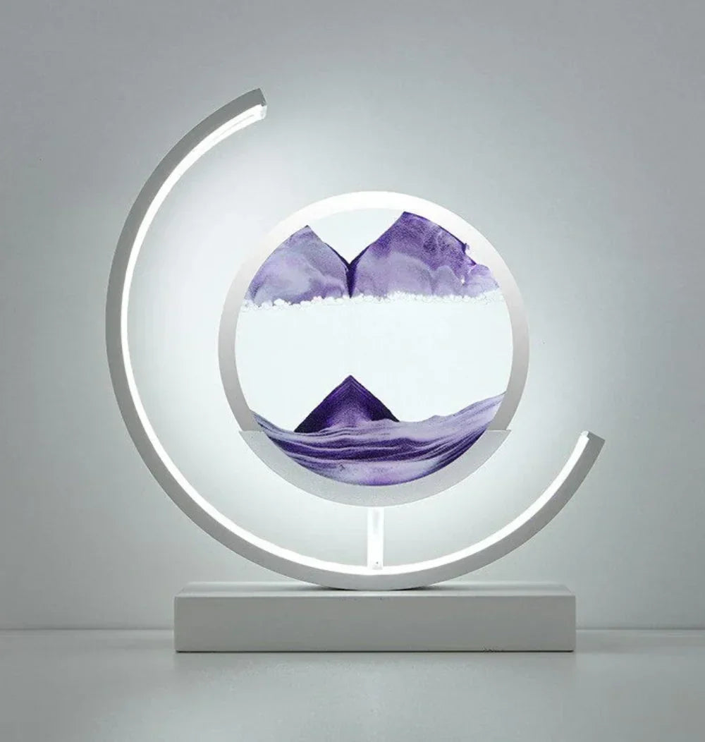 Table Lamp Sand Landscape Handcrafted Energy-Efficient LED