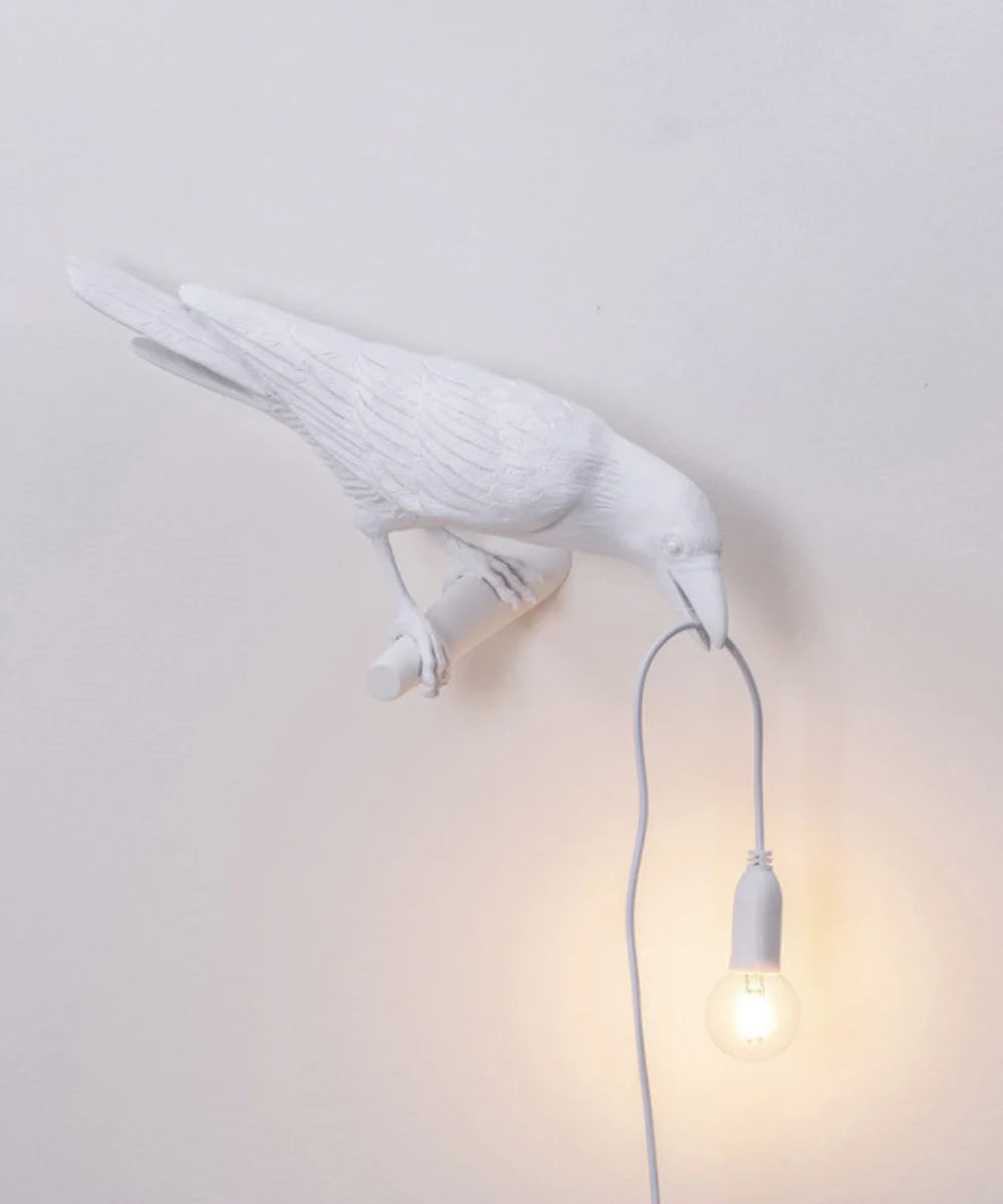 Table Lamp Sculptural Bird Resin E27
