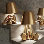 Table Lamp Sculptural Gold USB Rechargeable Warm LED