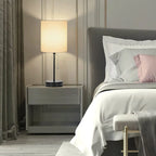 Table Lamp Set Built-In USB & AC Outlet