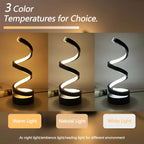 Table Lamp Spiral Dimmable 3-Color USB Powered