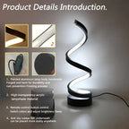 Table Lamp Spiral Dimmable 3-Color USB Powered