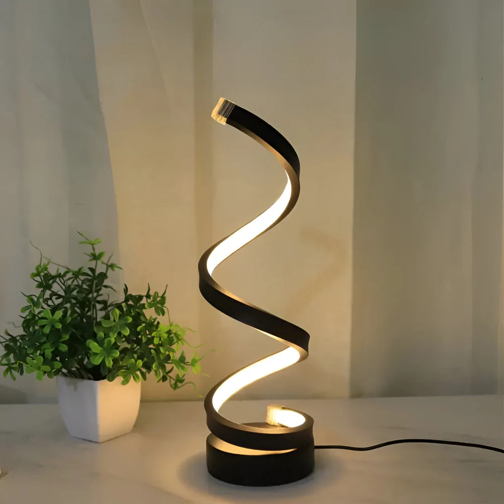 Table Lamp Spiral Dimmable 3-Color USB Powered