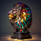 Table Lamp Stained Glass Animal Print