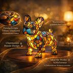 Table Lamp Stained Glass Dog Mosaic E14 Socket