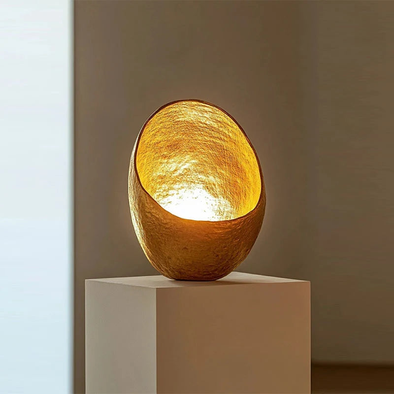 Table Lamp Stone Design Warm Ambient Glow