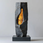 Table Lamp Stone Design Warm Ambient Glow
