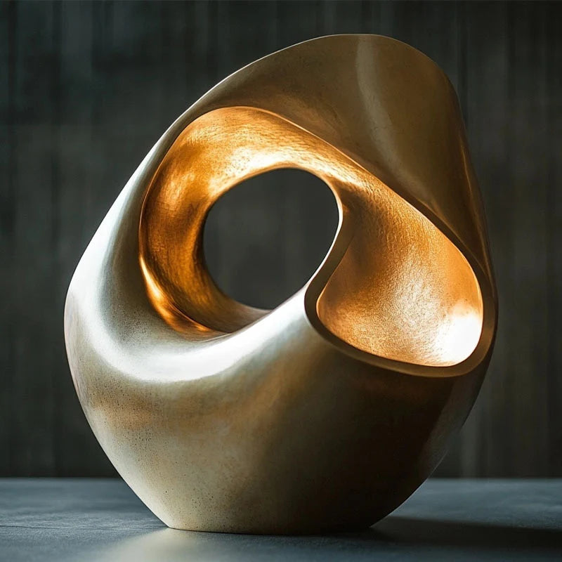 Table Lamp Stone Design Warm Ambient Glow