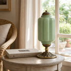 Table Lamp Textured Cream Glass Soft Diffused Light
