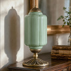 Table Lamp Textured Cream Glass Soft Diffused Light