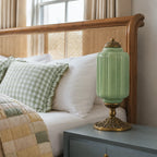 Table Lamp Textured Cream Glass Soft Diffused Light