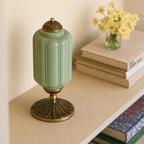 Table Lamp Textured Cream Glass Soft Diffused Light