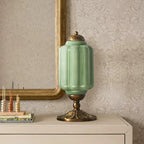 Table Lamp Textured Cream Glass Soft Diffused Light