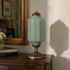 Table Lamp Textured Cream Glass Soft Diffused Light