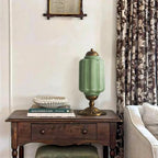 Table Lamp Textured Cream Glass Soft Diffused Light