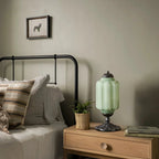 Table Lamp Textured Cream Glass Soft Diffused Light