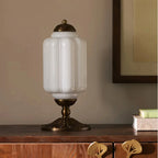 Table Lamp Textured Cream Glass Soft Diffused Light