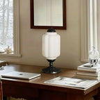 Table Lamp Textured Cream Glass Soft Diffused Light