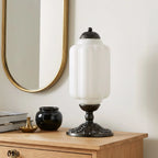 Table Lamp Textured Cream Glass Soft Diffused Light