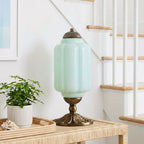 Table Lamp Textured Cream Glass Soft Diffused Light