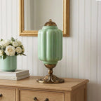 Table Lamp Textured Cream Glass Soft Diffused Light