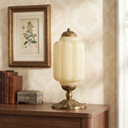 Table Lamp Textured Cream Glass Soft Diffused Light