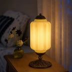 Table Lamp Textured Cream Glass Soft Diffused Light