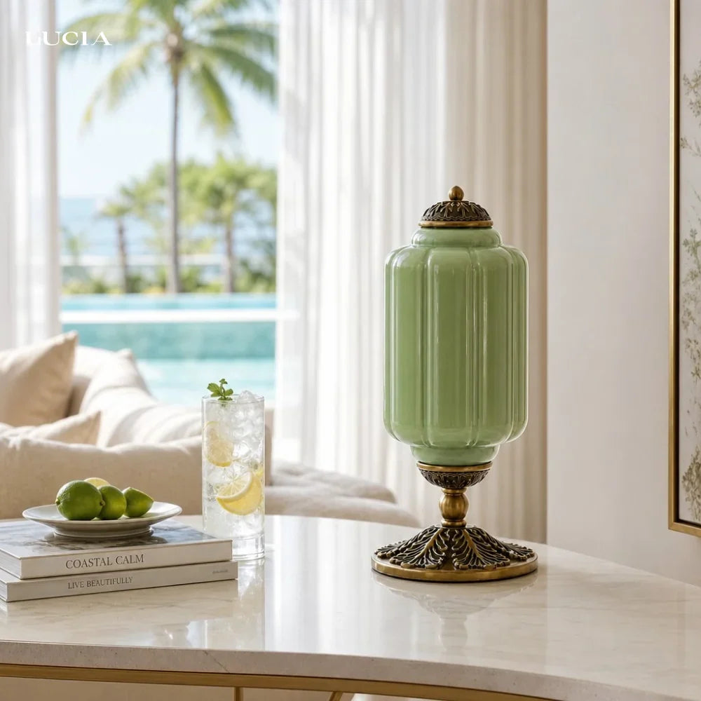 Table Lamp Textured Cream Glass Soft Diffused Light