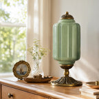 Table Lamp Textured Cream Glass Soft Diffused Light