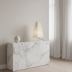 Table Lamp Tiered Lantern Bamboo Silk Dimmer Compatible