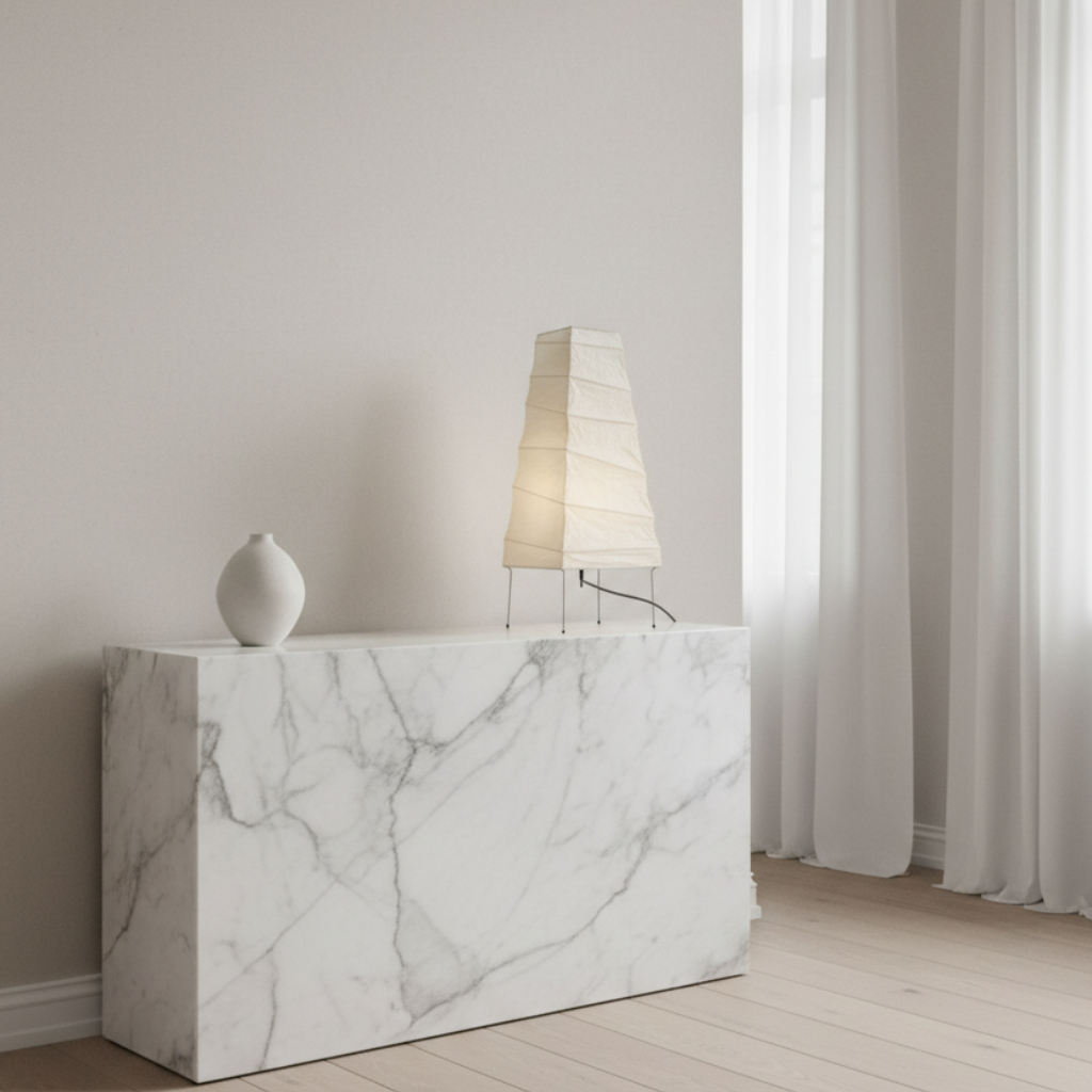 Table Lamp Tiered Lantern Bamboo Silk Dimmer Compatible