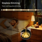 Table Lamp Touch Sensor & Dimmable Acrylic USB Rechargeable