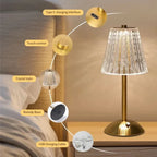 Table Lamp Touch Sensor & Dimmable Acrylic USB Rechargeable
