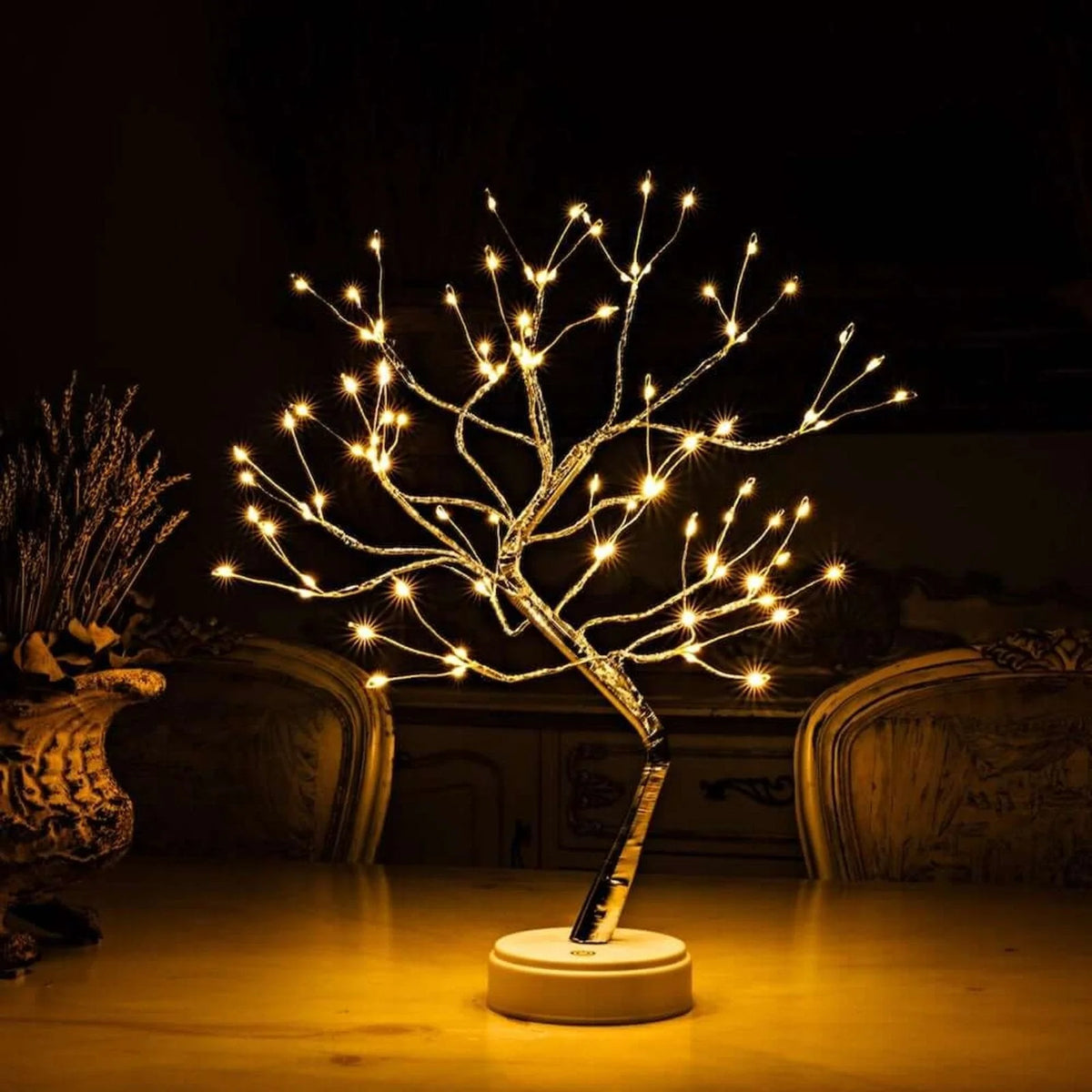 Table Lamp Tree-Shaped LED USB Rechargeable & Battery-Powered
