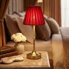 Table Lamp USB Rechargeable Adjustable Brightness Velvet Shade