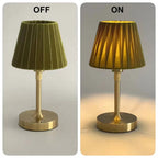 Table Lamp USB Rechargeable Adjustable Brightness Velvet Shade
